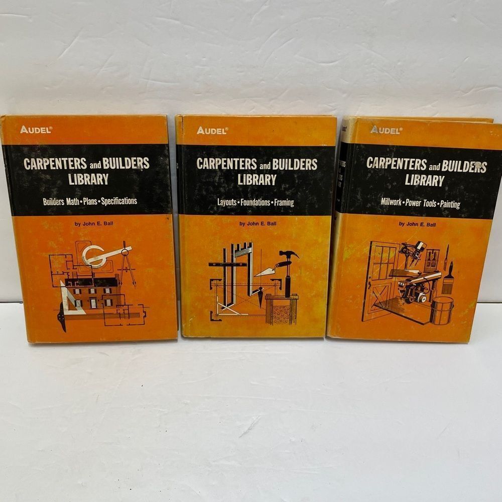 VINTAGE AUDEL’S CARPENTERS AND BUILDERS LIBRARY 
VOLUMES 2,‎ 3 and 4